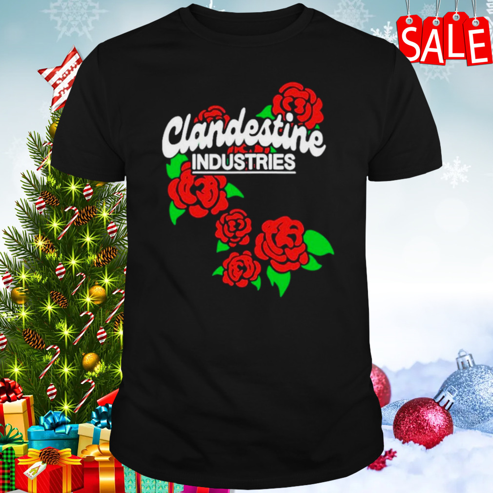 Clandestine industries band of roses shirt