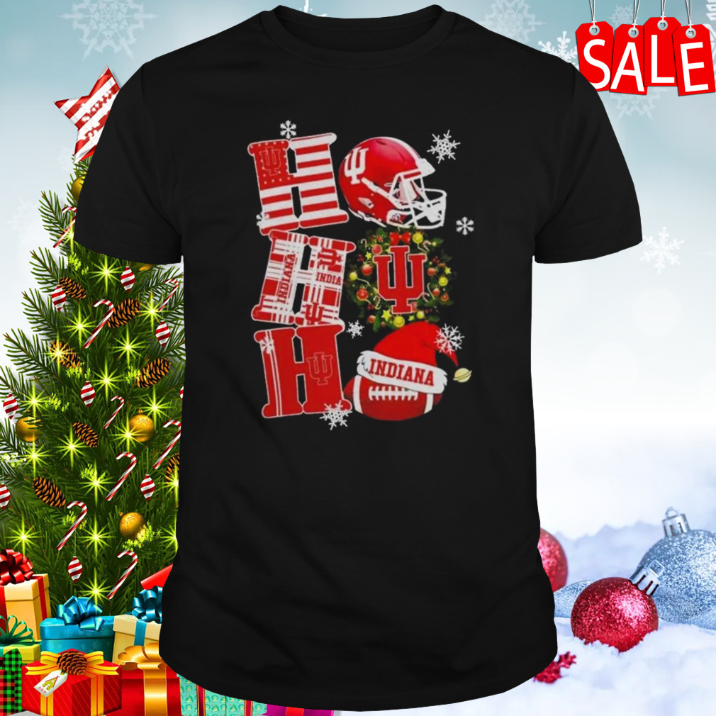Indiana Hoosiers Ncaa Ho Ho Ho Christmas Shirt
