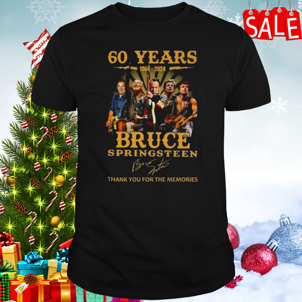 60 Years 1964 – 2024 Bruce Springsteen Thank You For The Memories Signature T-shirt