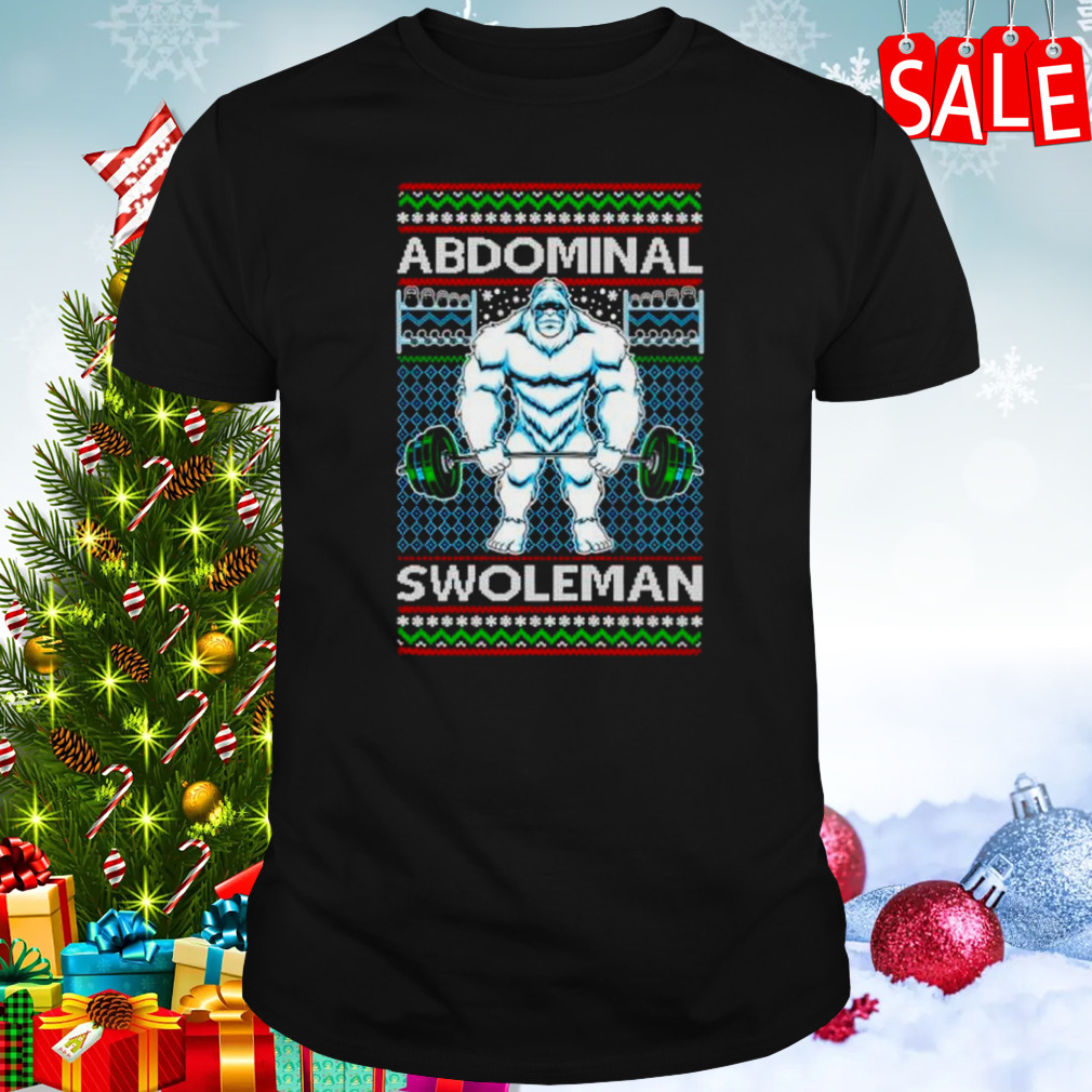 Abdominal swoleman fitness yeti Ugly Christmas shirt