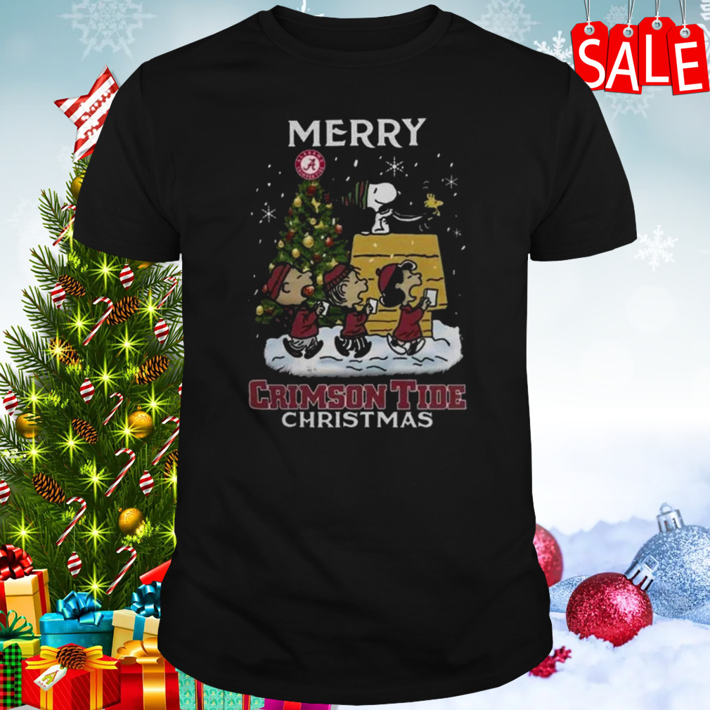 Alabama Crimson Tide Ncaa 2023 Snoopy Family Christmas Shirt