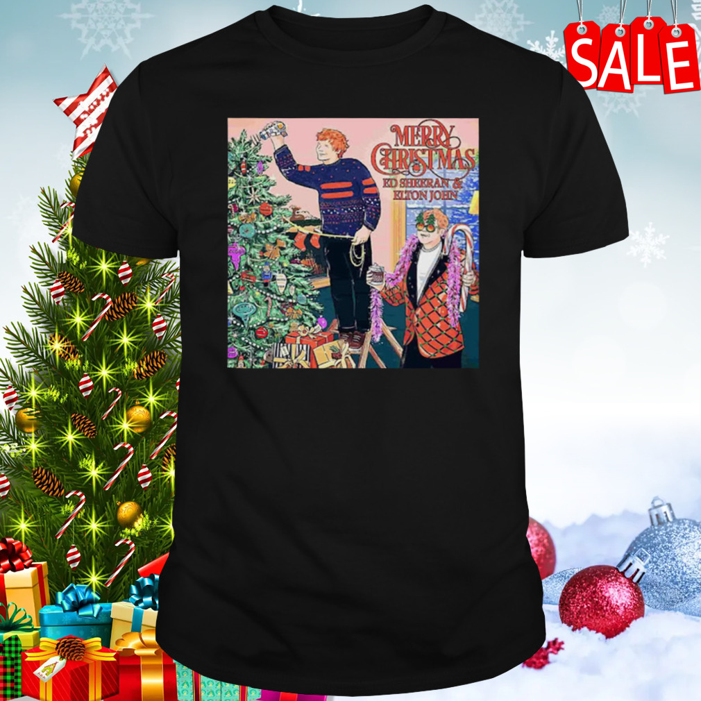 Ed Sheeran And Elton John Merry Christmas Vintage Cover shirt