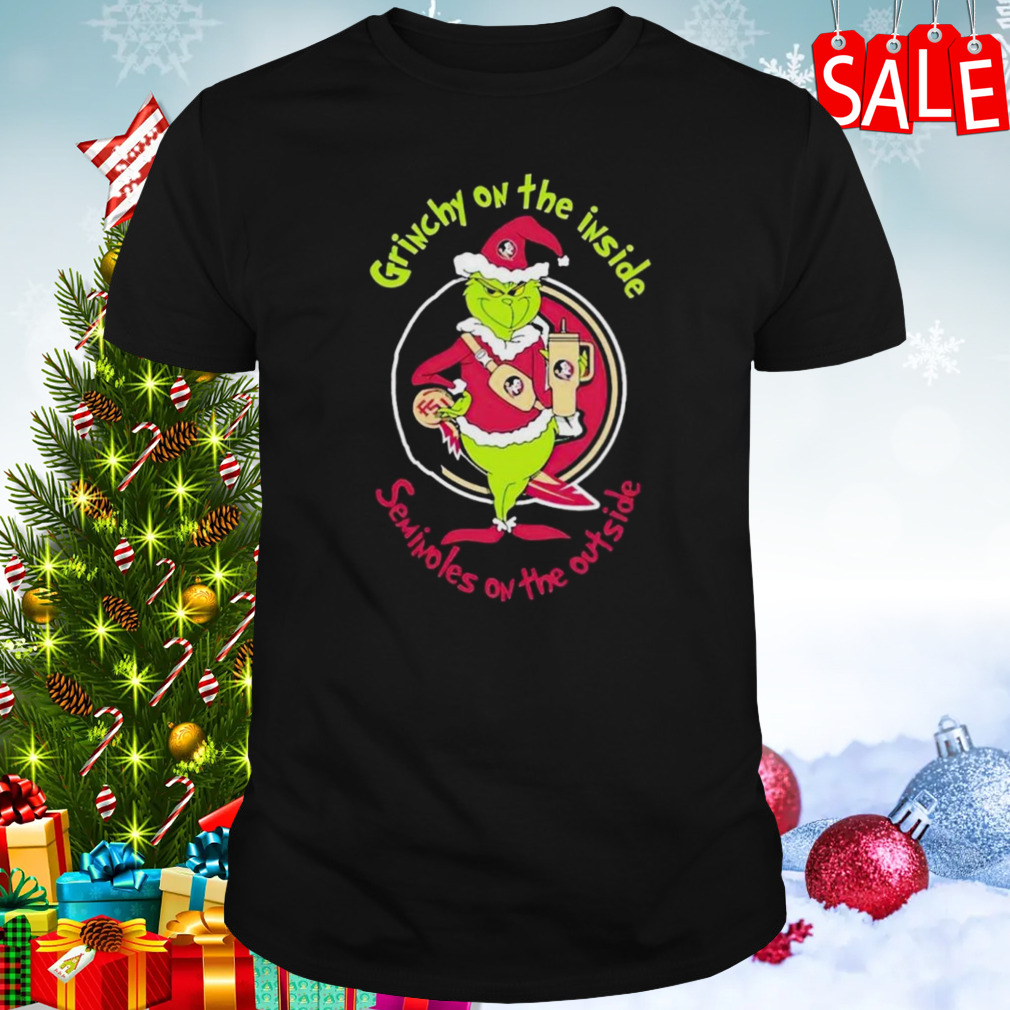Grinchy On The Inside Florida State Seminoles On The Outside Christmas T-shirt