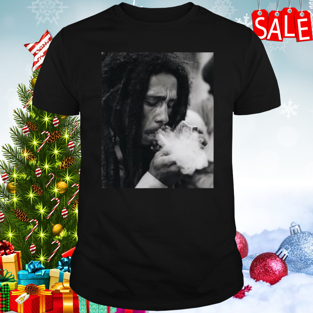 Rui Wearing Bob Marley Smoking Cigarette Shirt