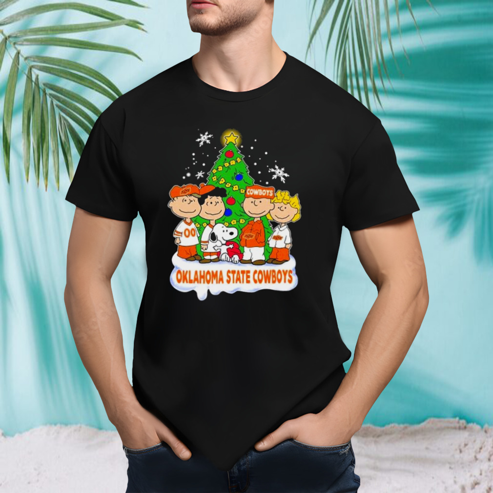 The Peanuts Characters Oklahoma State Cowboys Merry Christmas shirt