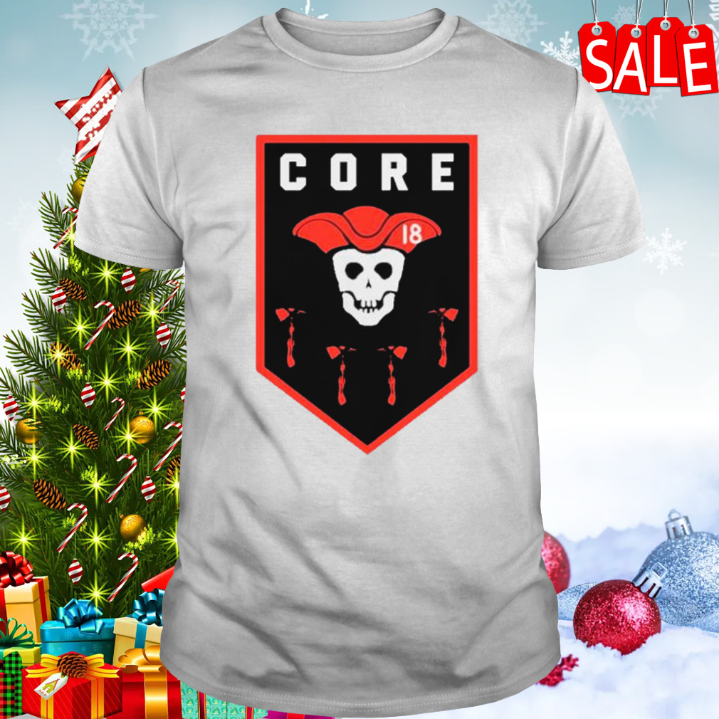 Demario Douglas wearing core pirate skull shirt