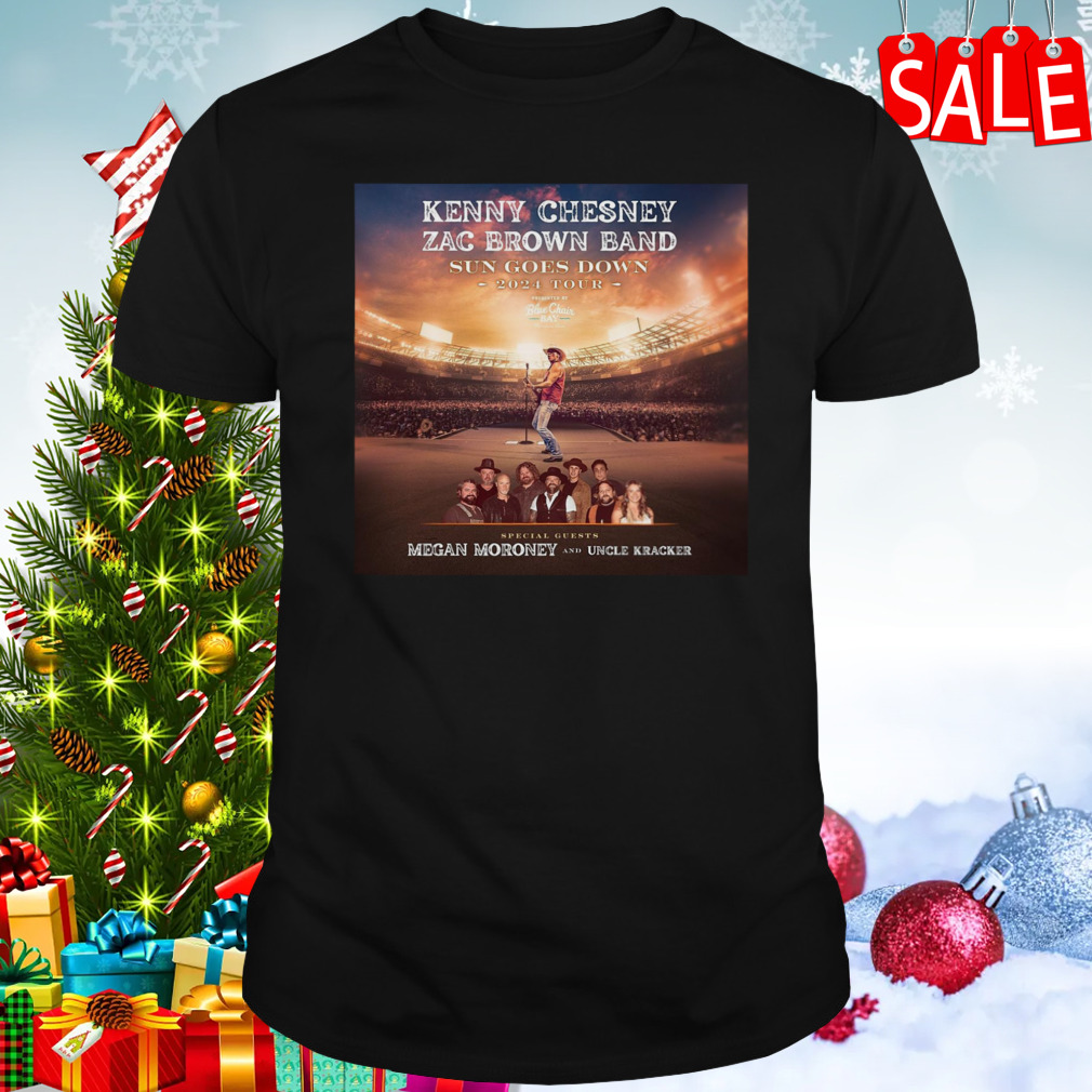 Kenny Chesney Zac Brown Band Sun Goes Down 2024 Tour Schedule T-shirt