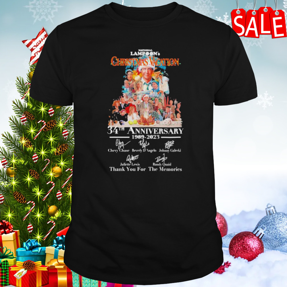 Official National Lampoon’s Christmas Vacation 34th Anniversary 1989 – 2023 Thank You For The Memories T-Shirt