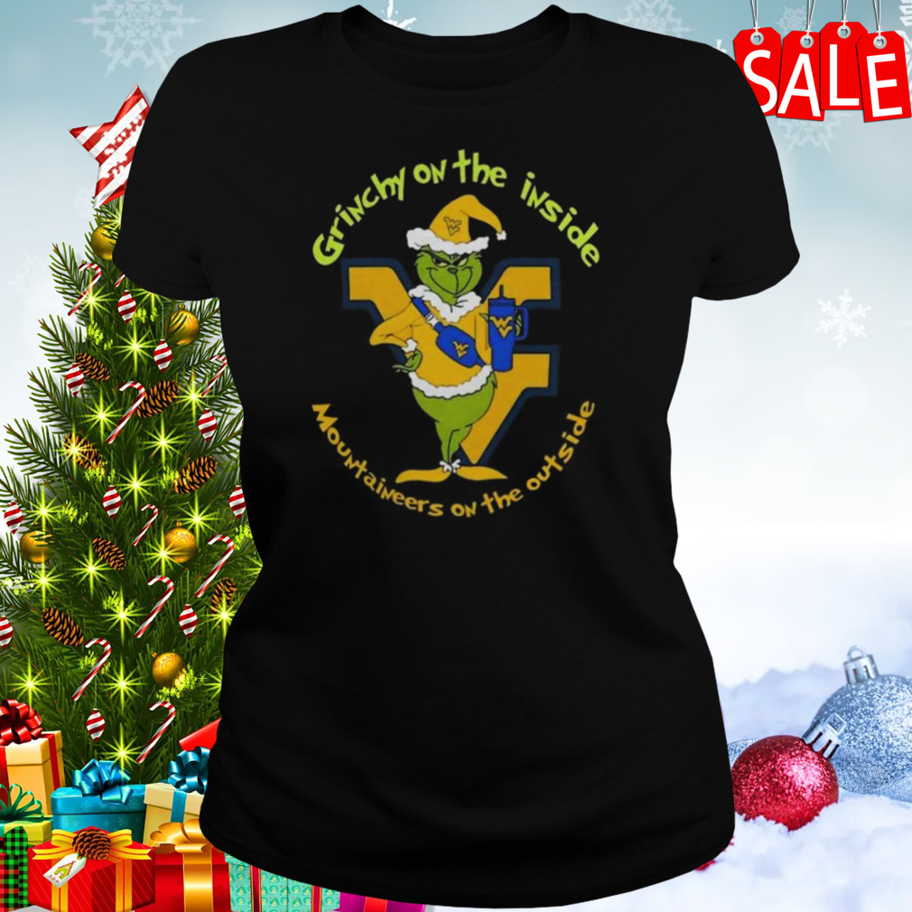 Grinchy On The Inside Virginia Mountaineers On The Outside Christmas Shirt 2 Women's tshirt