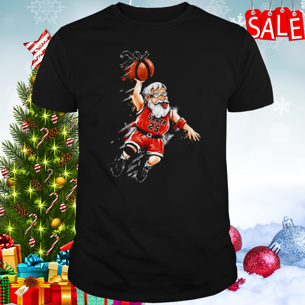 Santa Dunk Parody Chicago Michael Jordan shirt