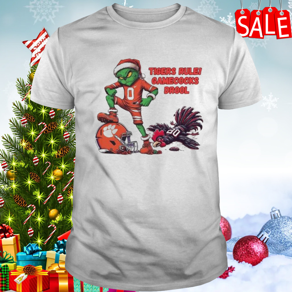 Santa Grinch Tigers Rule Gamecocks Drool Shirt