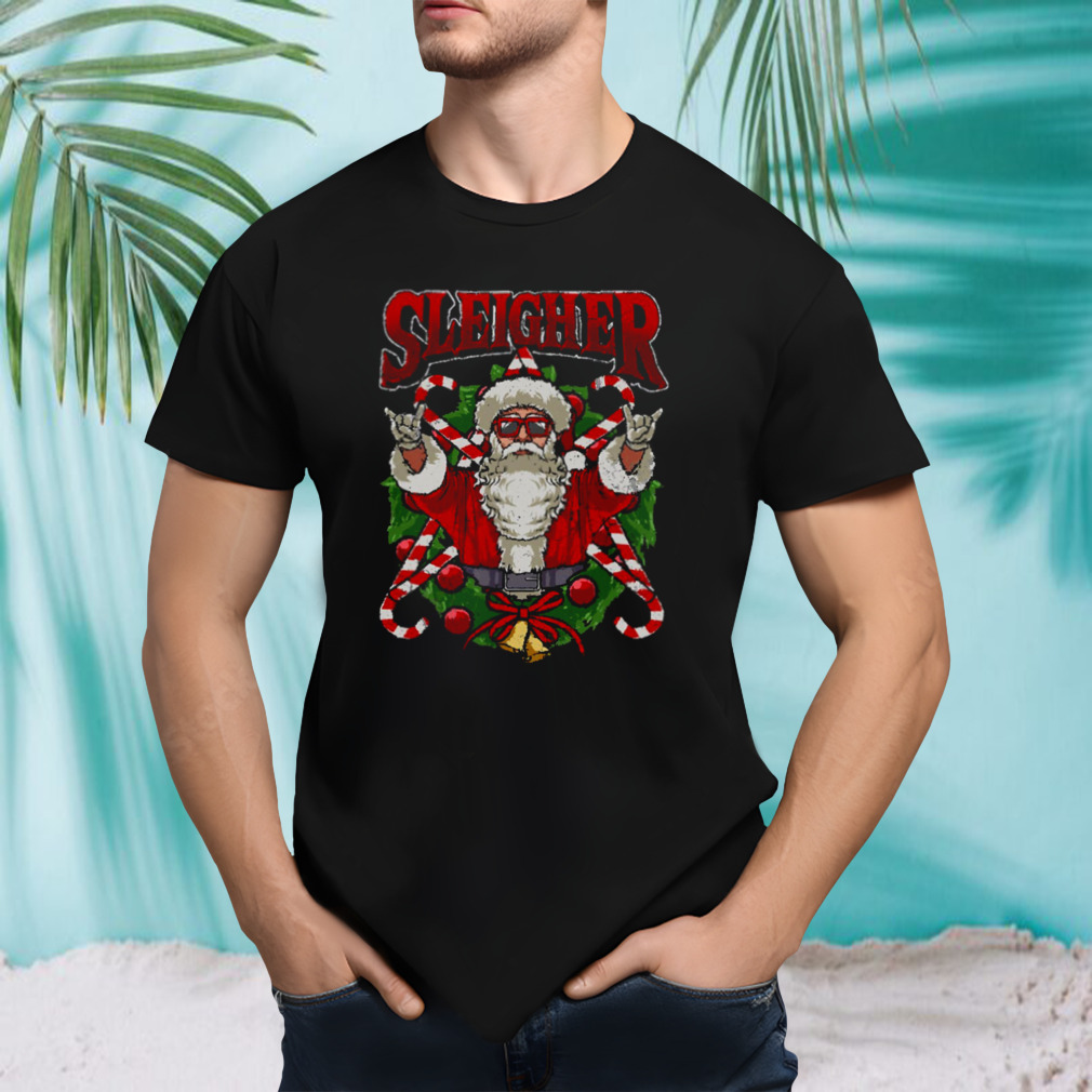 Sleigher Santa Claus Rocker Heavy Metal Christmas Essential shirt