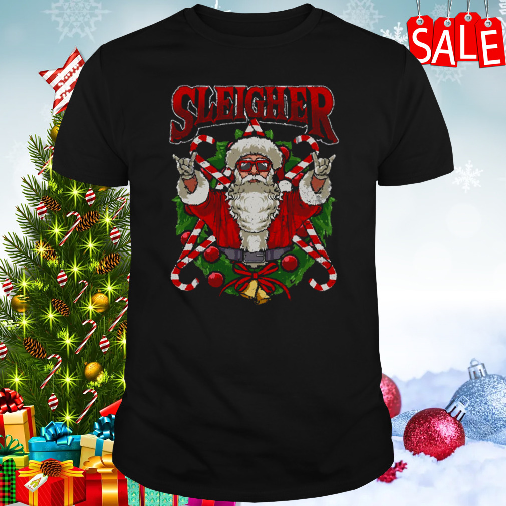 Sleigher Santa Claus Rocker Heavy Metal Christmas Essential shirt 1 Unisex tshirt