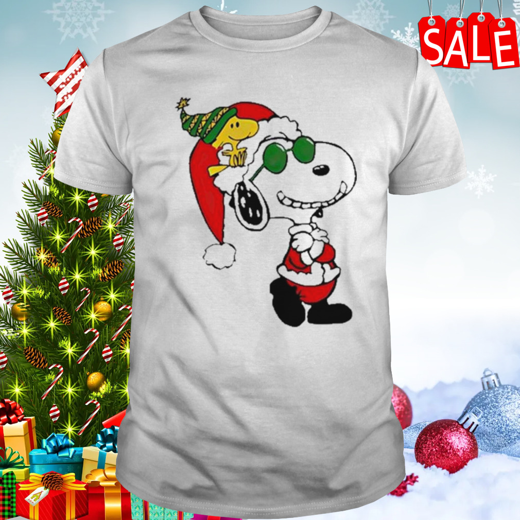 Snoopy Woodstock Peanuts merry Christmas T-shirt