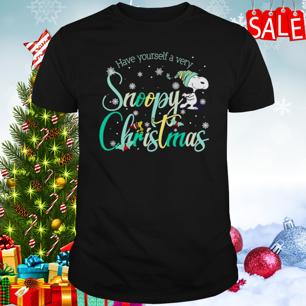 Snoopy and Woodstock have yourself a very Christmas t-shirt