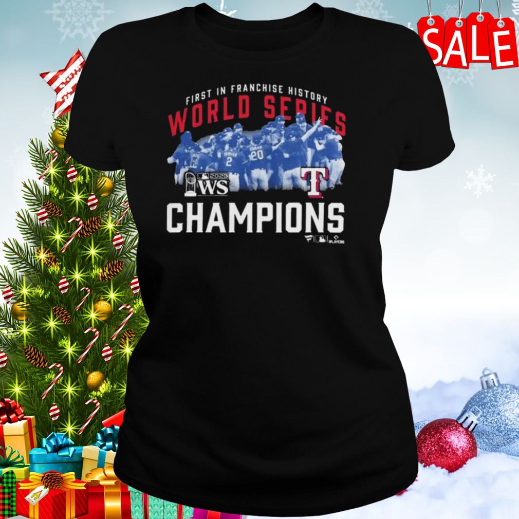 Texas Rangers 2023 World Series Champions First In Franchise History photo t-shirt 2 Women's tshirt