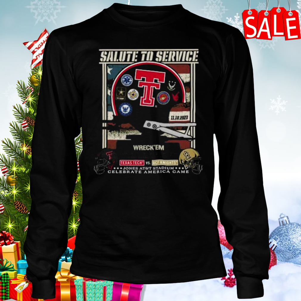 Texas Tech Red Raiders Vs UCF Knights 2023 Salute To Service Game Day Shirt 3 Longsleeve tshirt