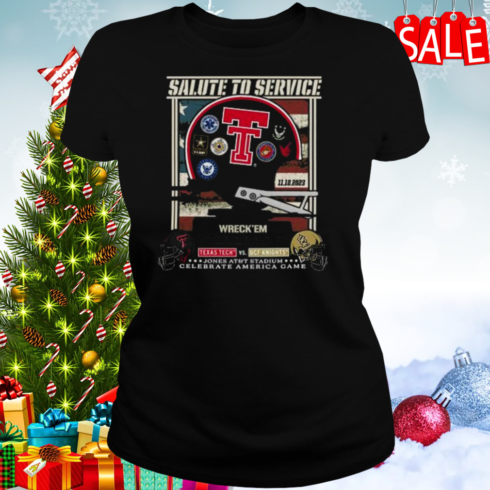 Texas Tech Red Raiders Vs UCF Knights 2023 Salute To Service Game Day Shirt 2 Women's tshirt