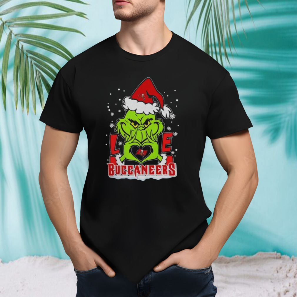 The Grinch Love Heart Tampa Bay Buccaneers Football Christmas 2023 Shirt