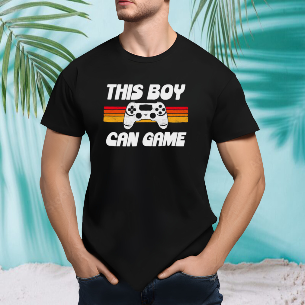 This Boy Can Game Funny 80s Retro Video Gaming Controller shirt