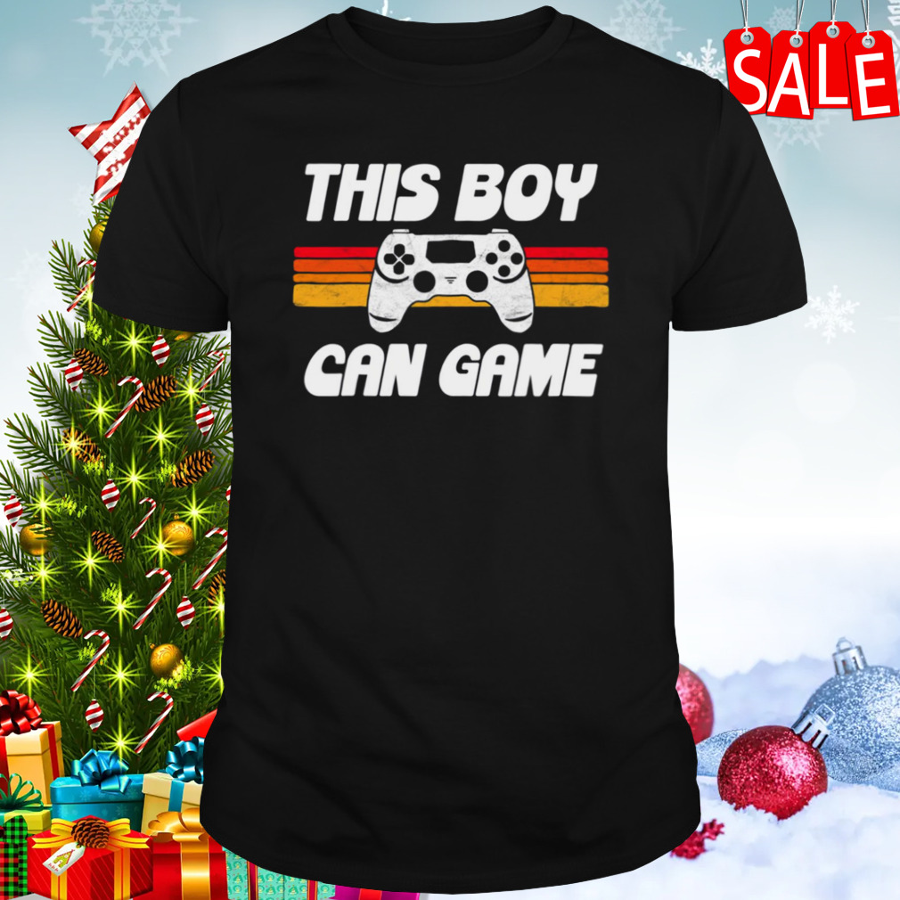 This Boy Can Game Funny 80s Retro Video Gaming Controller shirt