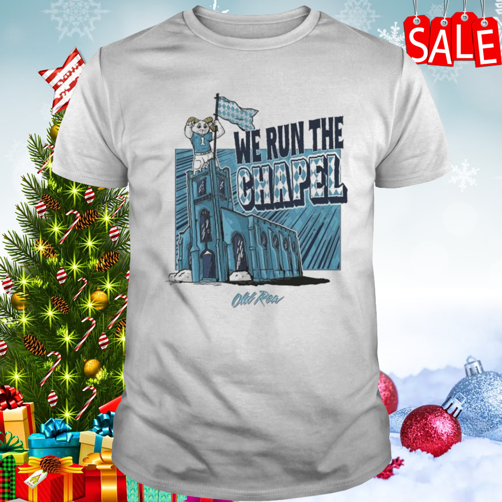 We Run The Chapel Rameses North Carolina Tar Heels mascot cartoon shirt