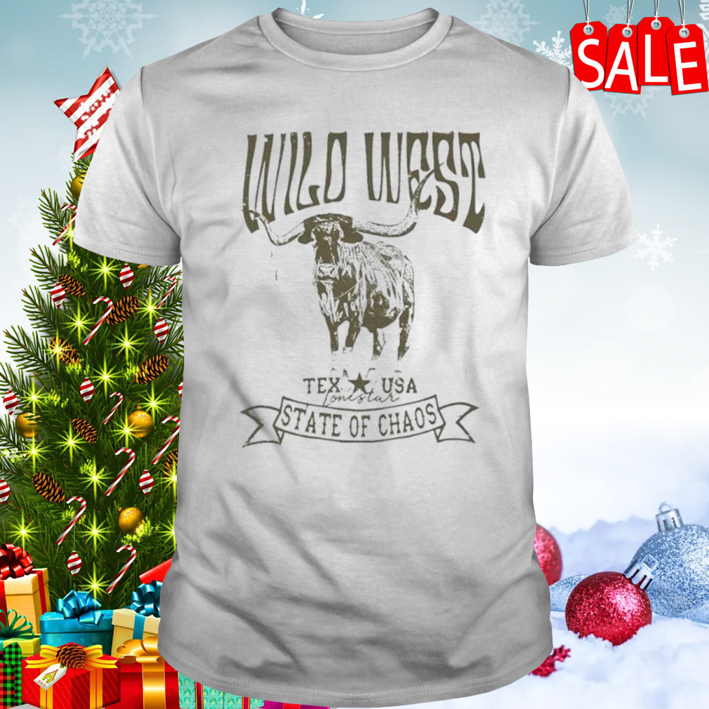 Wild West Longhorn Tex USA State of Chaos shirt