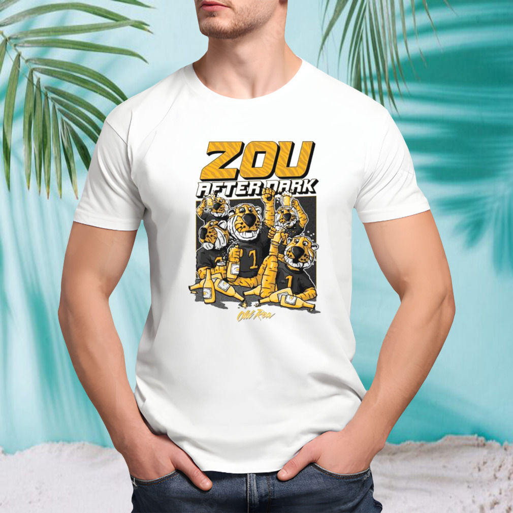Zou After Dark tiger 1 Mizzou drunk cartoon shirt