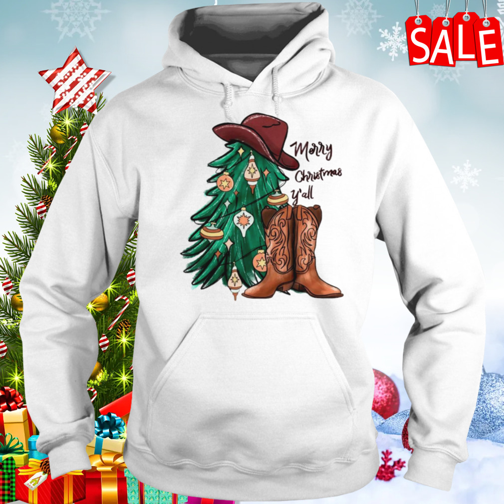 Country Western merry country Christmas y’all shirt 5 Hoodie
