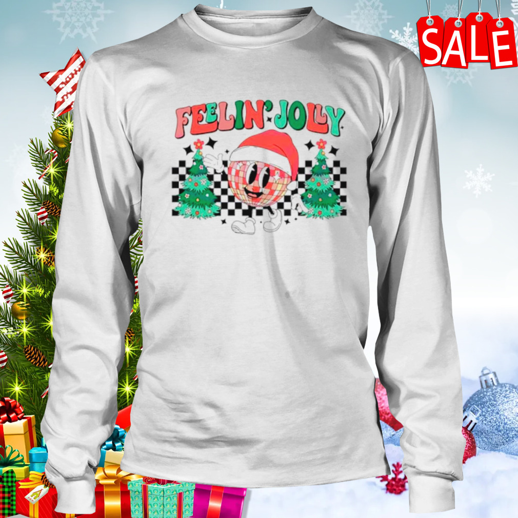 Feelin joly disco ball Christmas tree shirt 3 Longsleeve shirt
