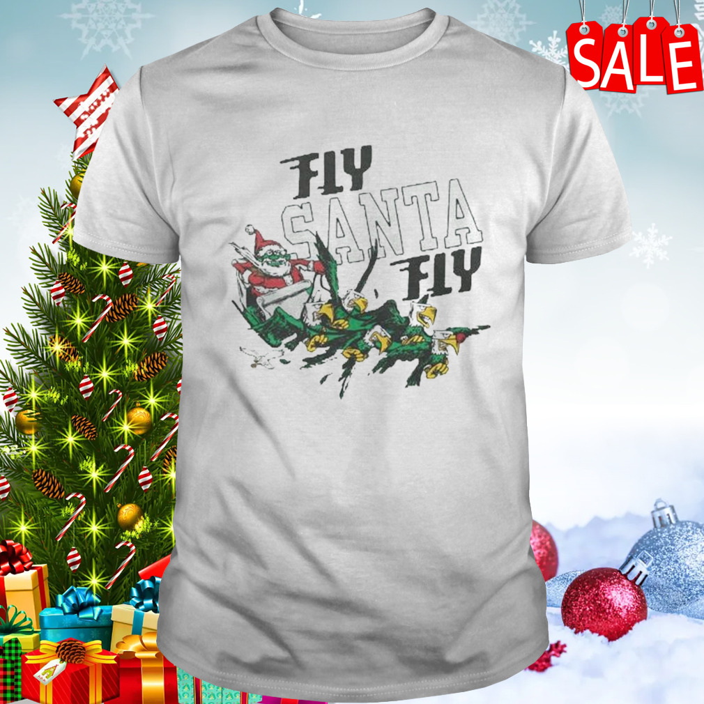 Philadelphia Eagles Santa Claus Fly Santa Christmas T-Shirt