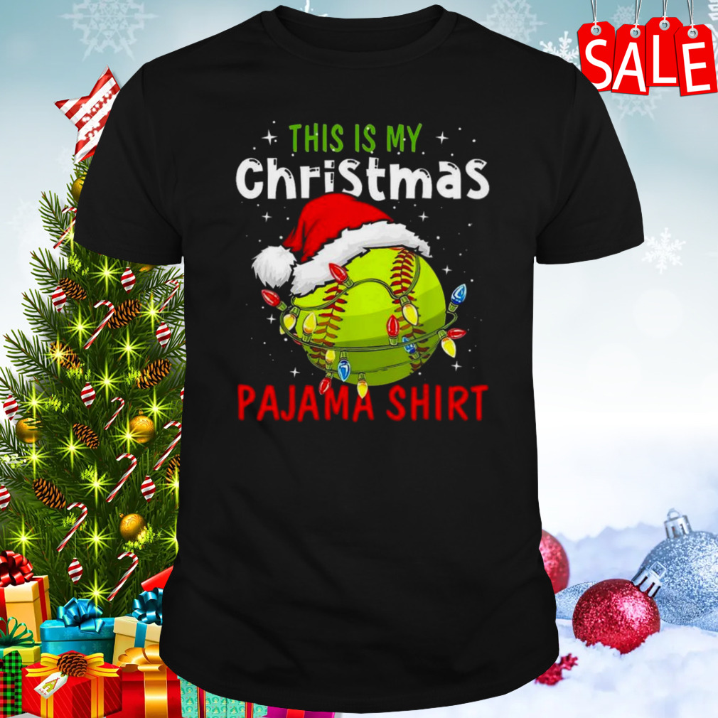This Is My Christmas Pajama T-shirt Christmas Baseball 2023 T-shirt