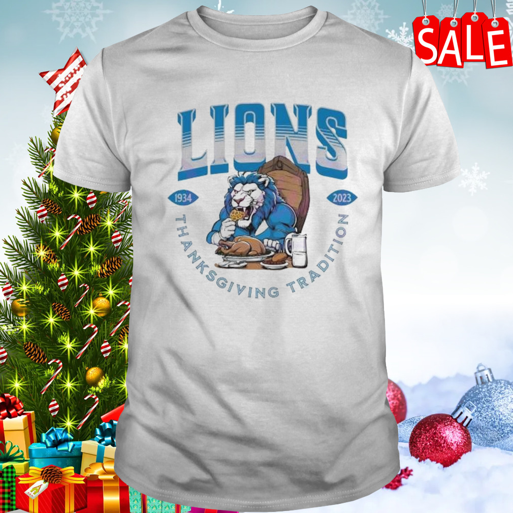 Thanksgiving Tradition Detroit Lions Mascot Football Shirt