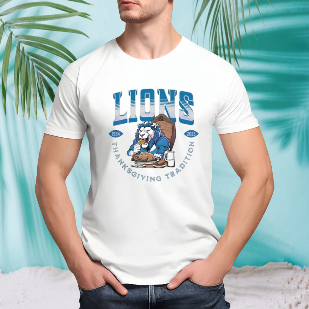 Thanksgiving Tradition Detroit Lions Mascot Football Shirt