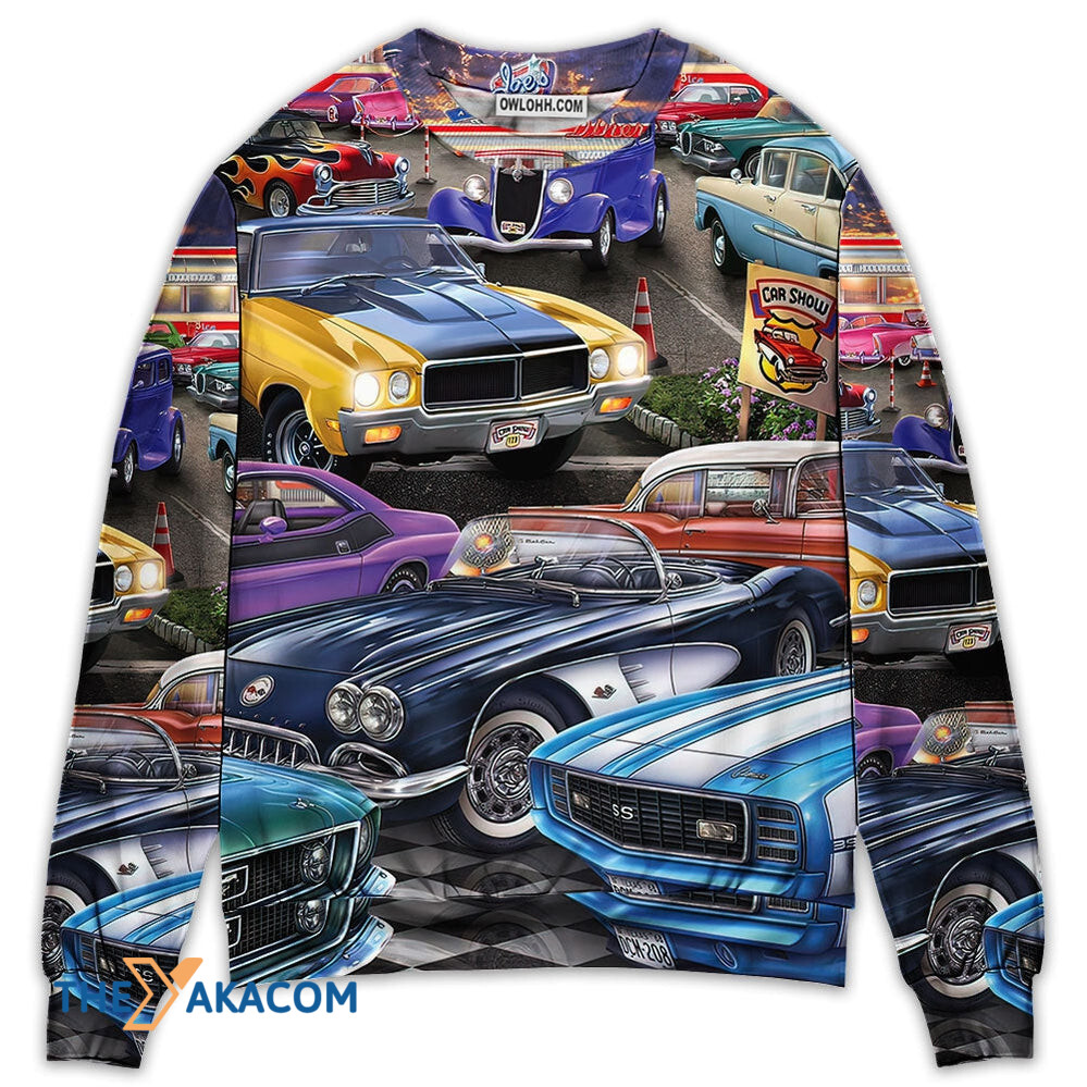 Car Classic Car Show Life Style Gift For Lover 3d Christmas Sweater