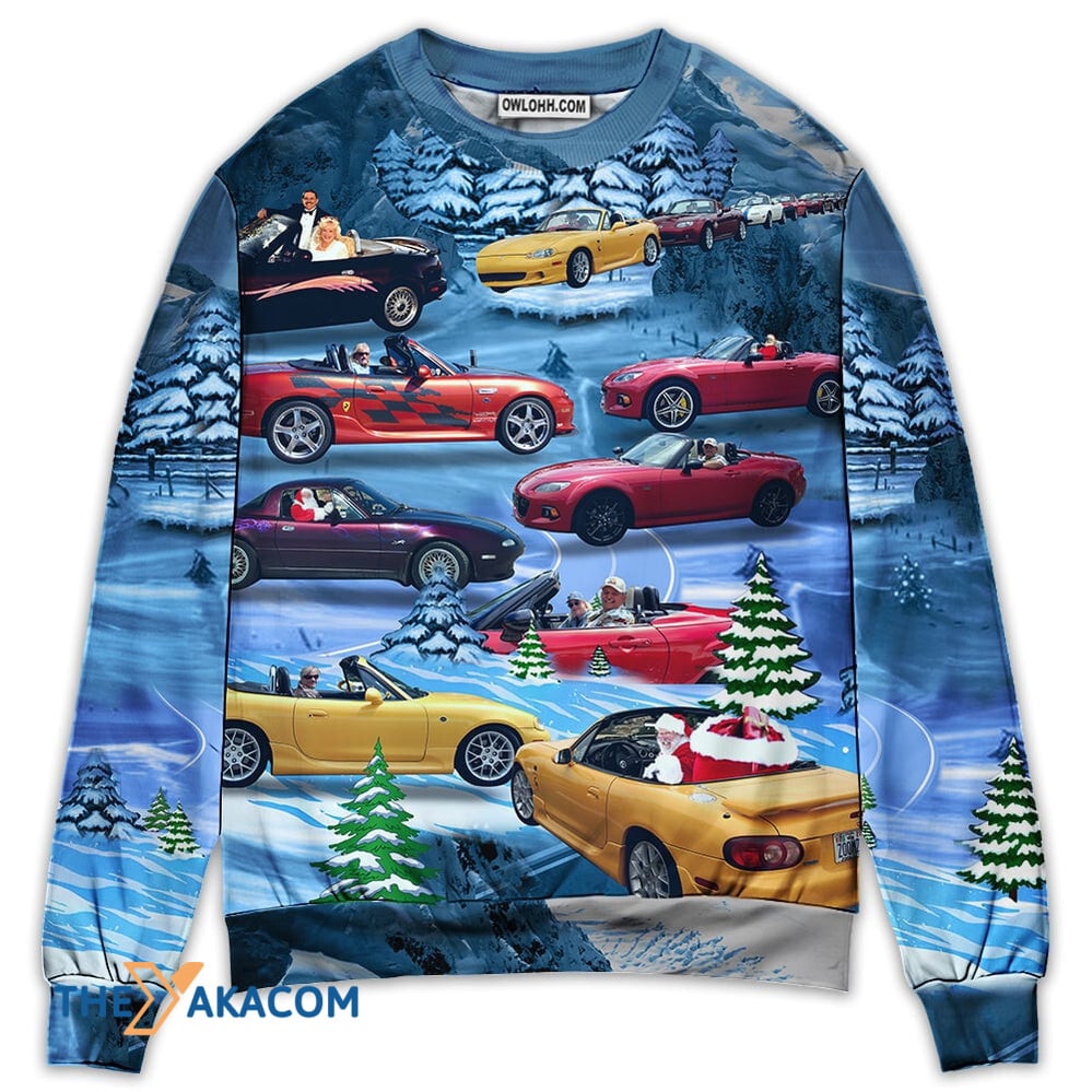 Car Miata Sports Cars Gift For Lover 3d Christmas Sweater