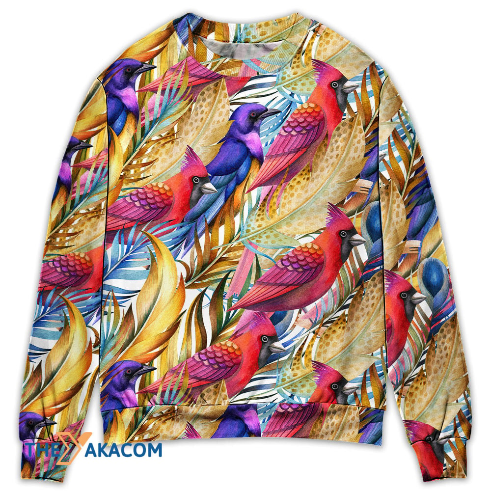 Cardinal Tropical Life Basic Gift For Lover 3d Christmas Sweater