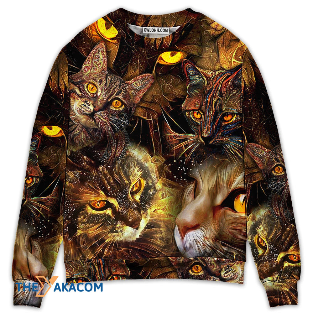 Cat Art Lover Cat Lightning Style Gift For Lover 3d Christmas Sweater