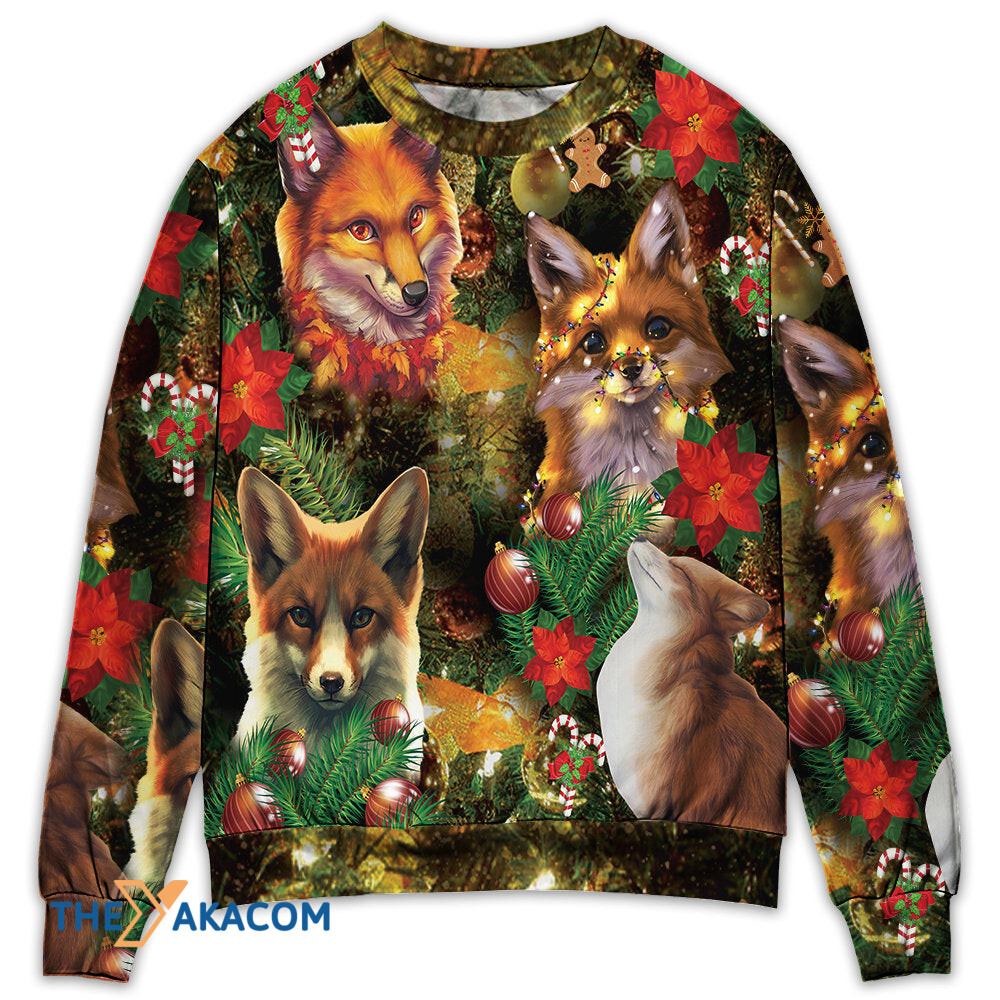 Christmas Foxmas Amazing Merry Gift For Lover 3d Christmas Sweater