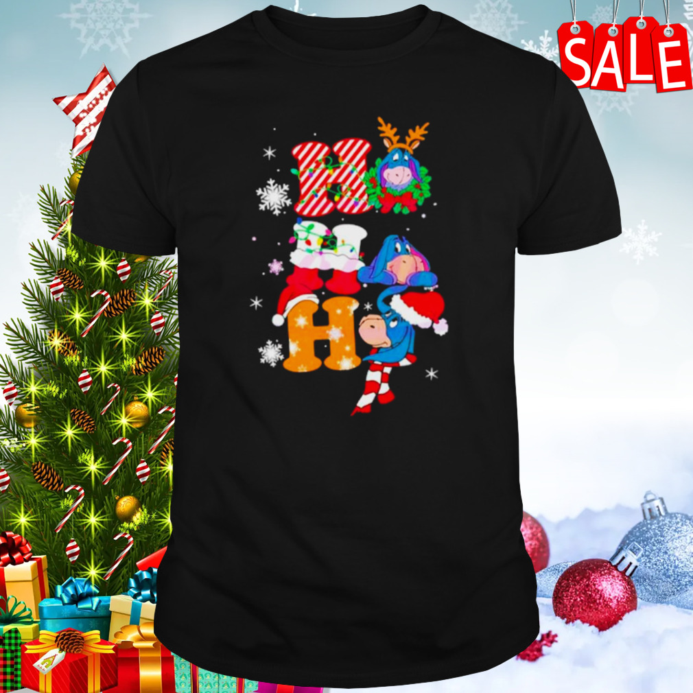 Eeyore Ho Ho Ho Christmas lights shirt