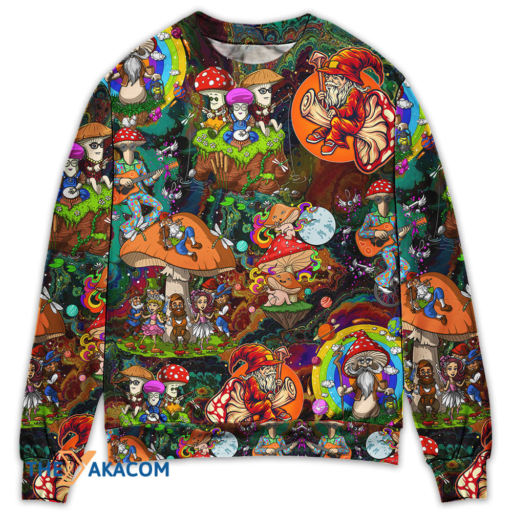 Hippie Mushroom Trippy Colorful Lover Gift For Lover 3d Christmas Sweater