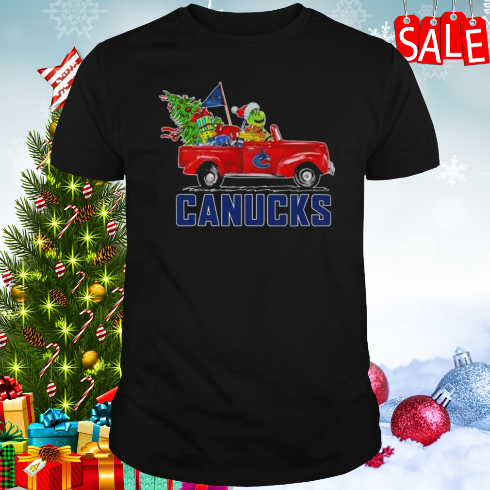 Santa Grinch Driving Car Vancouver Canucks Shirt