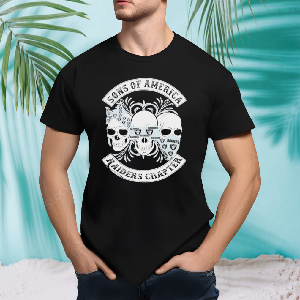 Sons of America Las Vegas Raiders chapter skull shirt