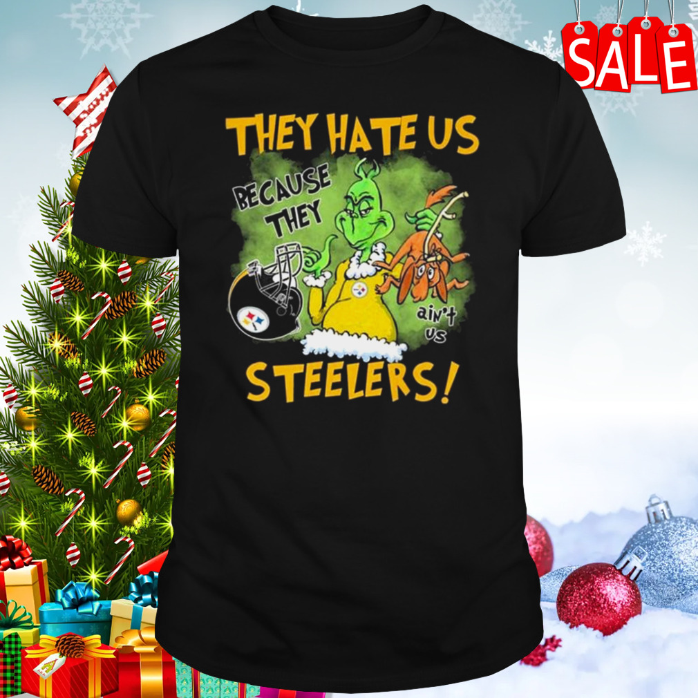 They Hate Us Because They Anus Pittsburgh Steelers Grinch Christmas T-Shirt
