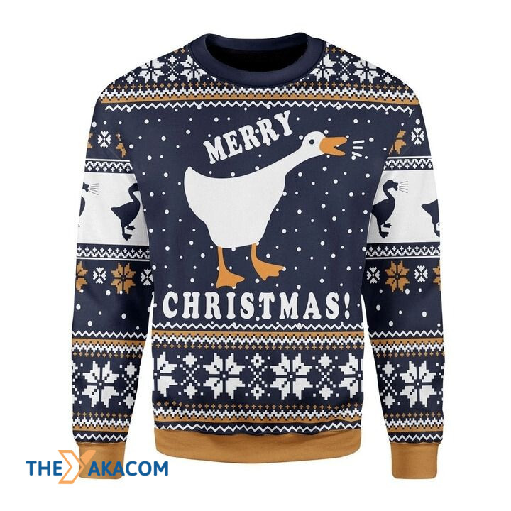 A Lovely Goose Merry Christmas Gift For Christmas Ugly Christmas Sweater