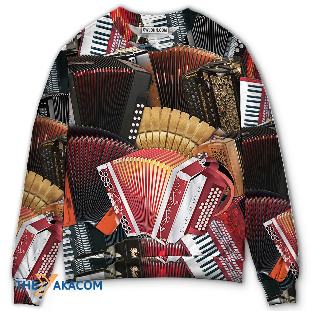 Accordion A Gentleman Is Someone Who Can Play The Accordion Gift For Lover Ugly Christmas Sweater