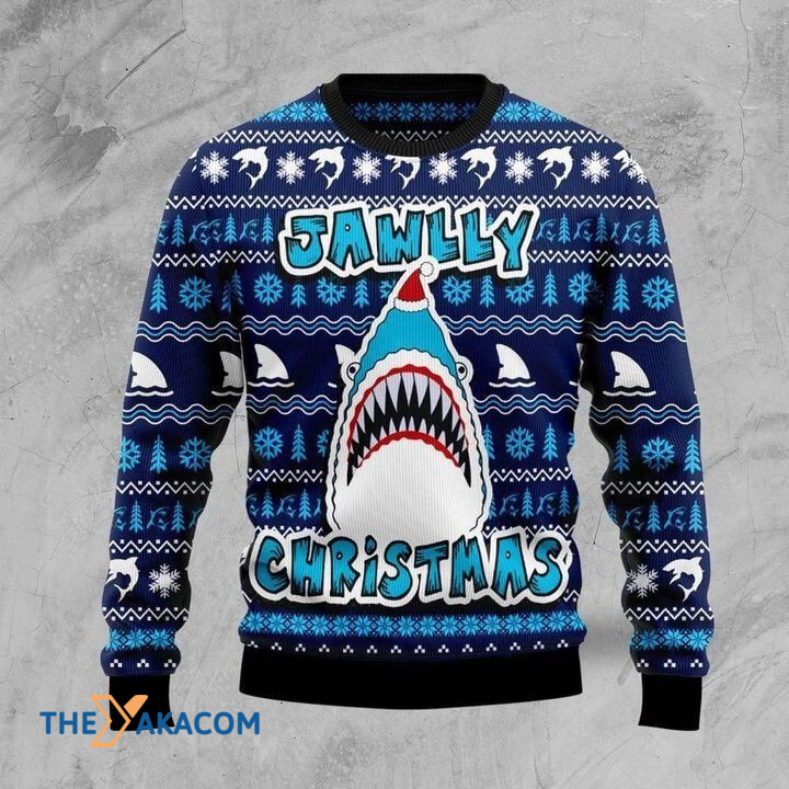Angry Shark Jawly Christmas Gift For Christmas Ugly Christmas Sweater