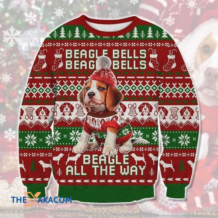 Beagle Bells Beagle All The Way Gift For Christmas Ugly Christmas Sweater