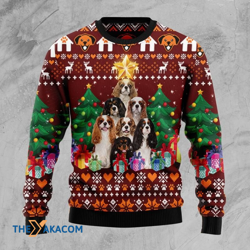 Cavalier King Charles Spaniel Pine Tree Awesome Gift For Christmas Ugly Christmas Sweater Cavalier King Charles Spaniel Pine Tree Awesome Gift For Christmas Ugly Christmas Sweater