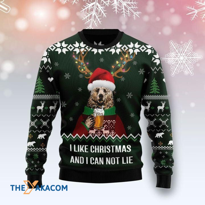Christmas Bear I Like Christmas And I Can Not Lie Gift For Christmas Ugly Christmas Sweater Christmas Bear I Like Christmas And I Can Not Lie Gift For Christmas Ugly Christmas Sweater